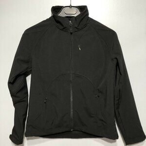 Double Diamond Women’s Jacket Full Zip Fleece Lined Size Small Zip Pockets Black